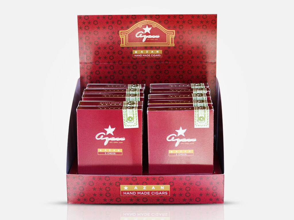 Azan Burgundy POS Display