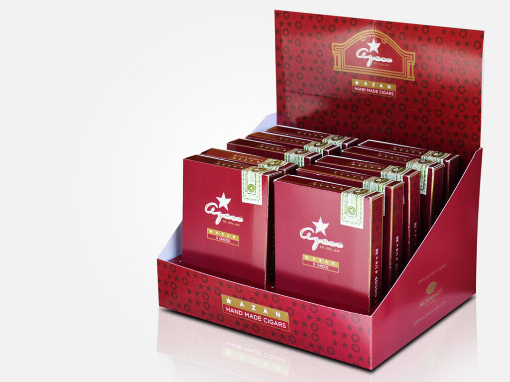Azan Burgundy POS Display