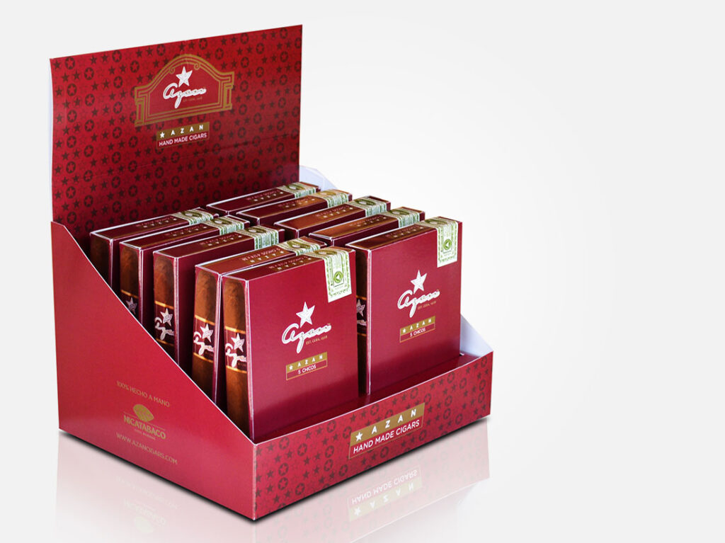 Azan Burgundy POS Display