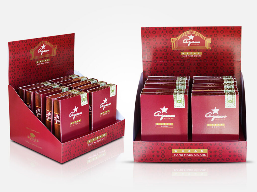 Azan Burgundy POS Display